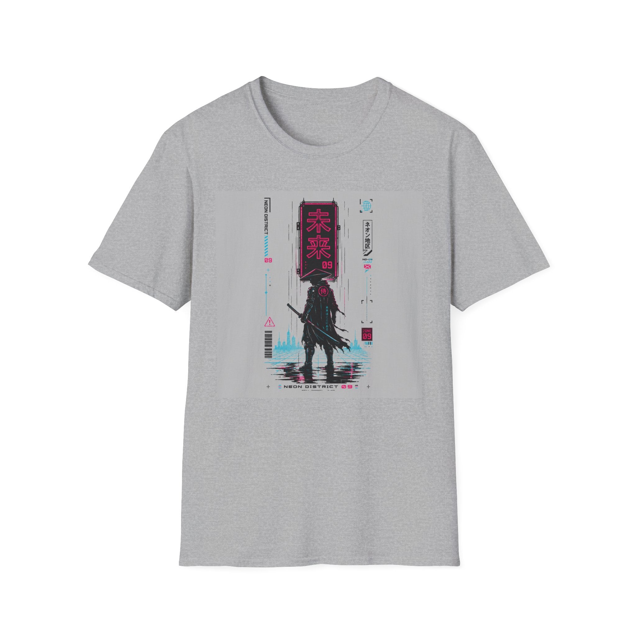 Cyber-samurai in neon district 09 T-Shirt