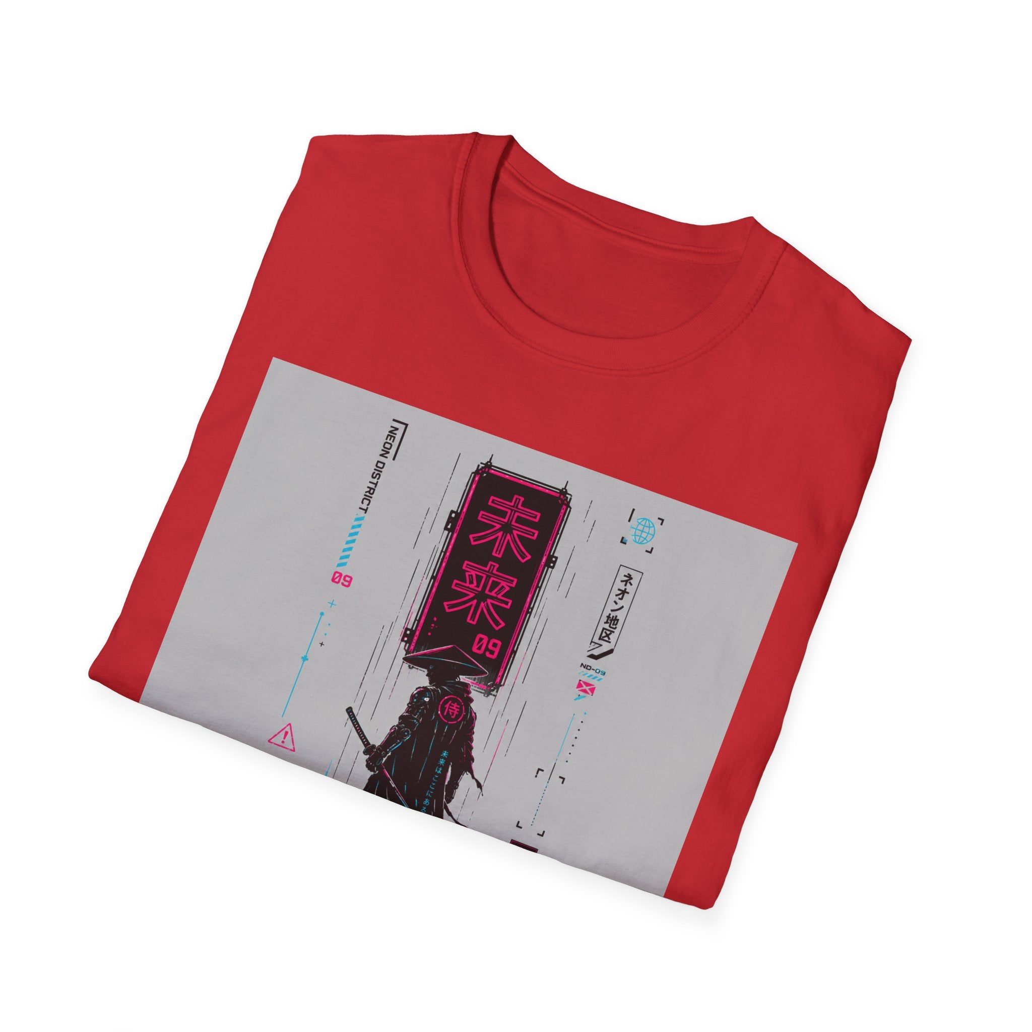 Cyber-samurai in neon district 09 T-Shirt