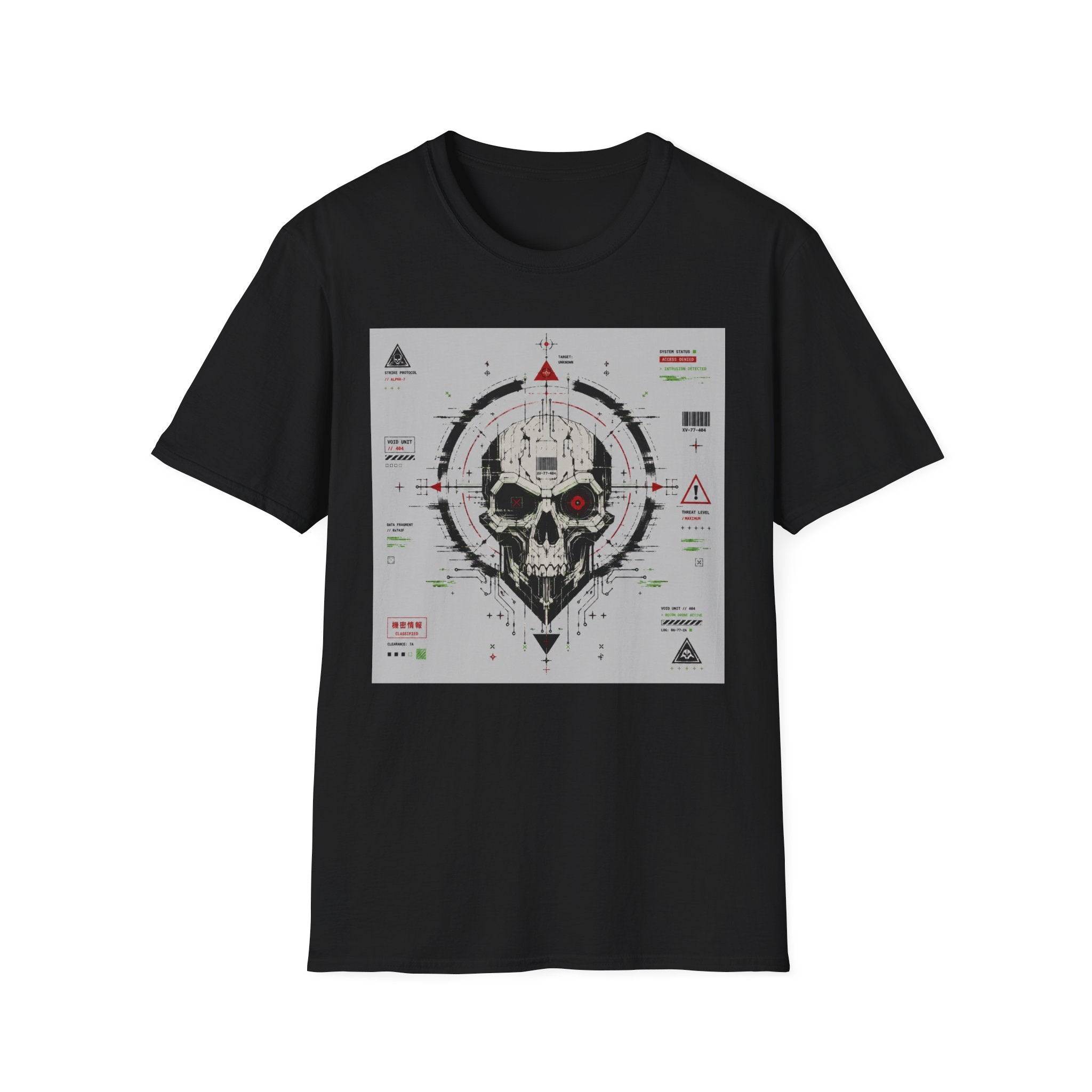 Mechanical skull with targeting interface T-Shirt