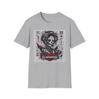 Glitched geisha cyborg in red and black T-Shirt