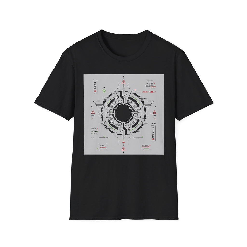Futuristic glitchy system interface design T-Shirt