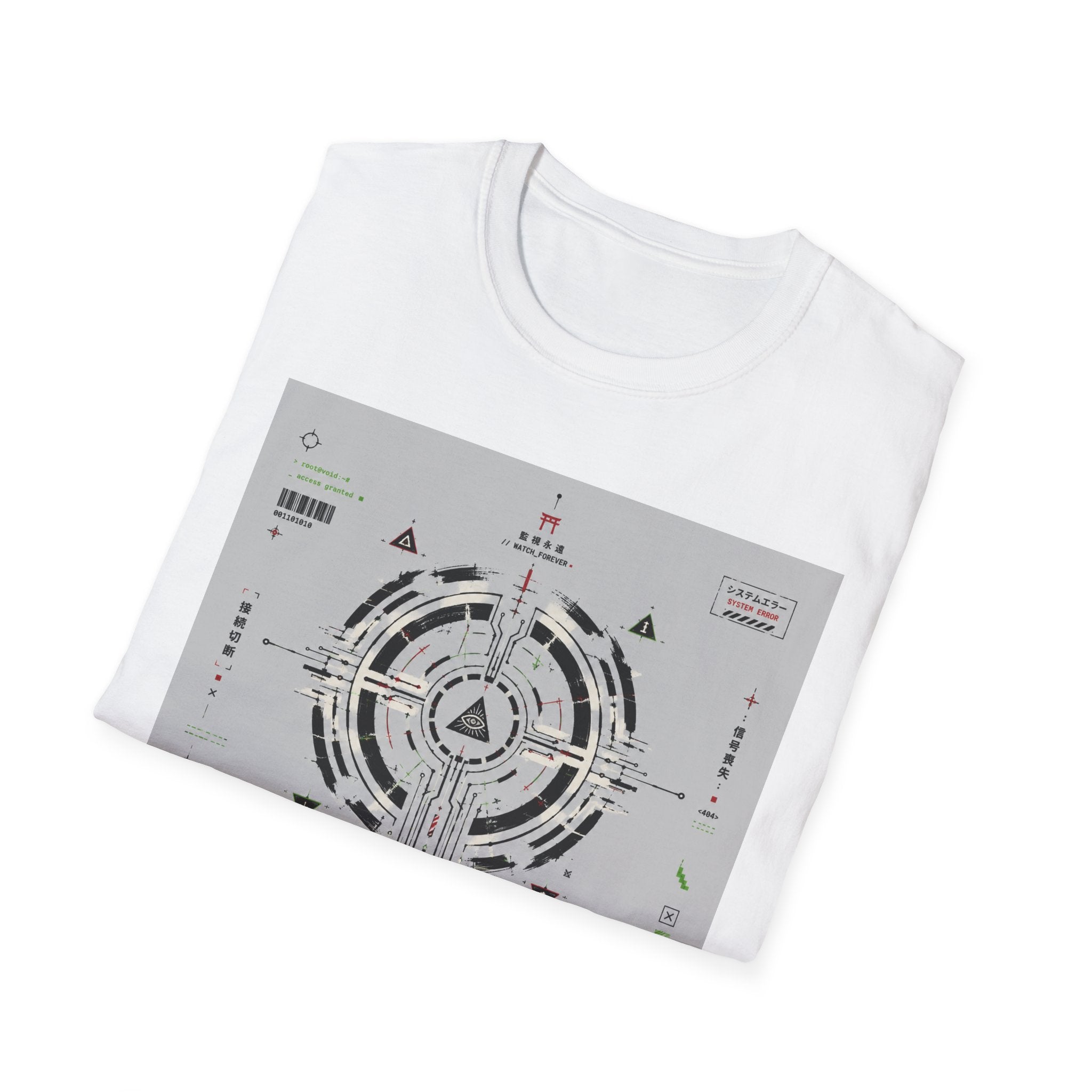 Futuristic ritual circuit interface design T-Shirt