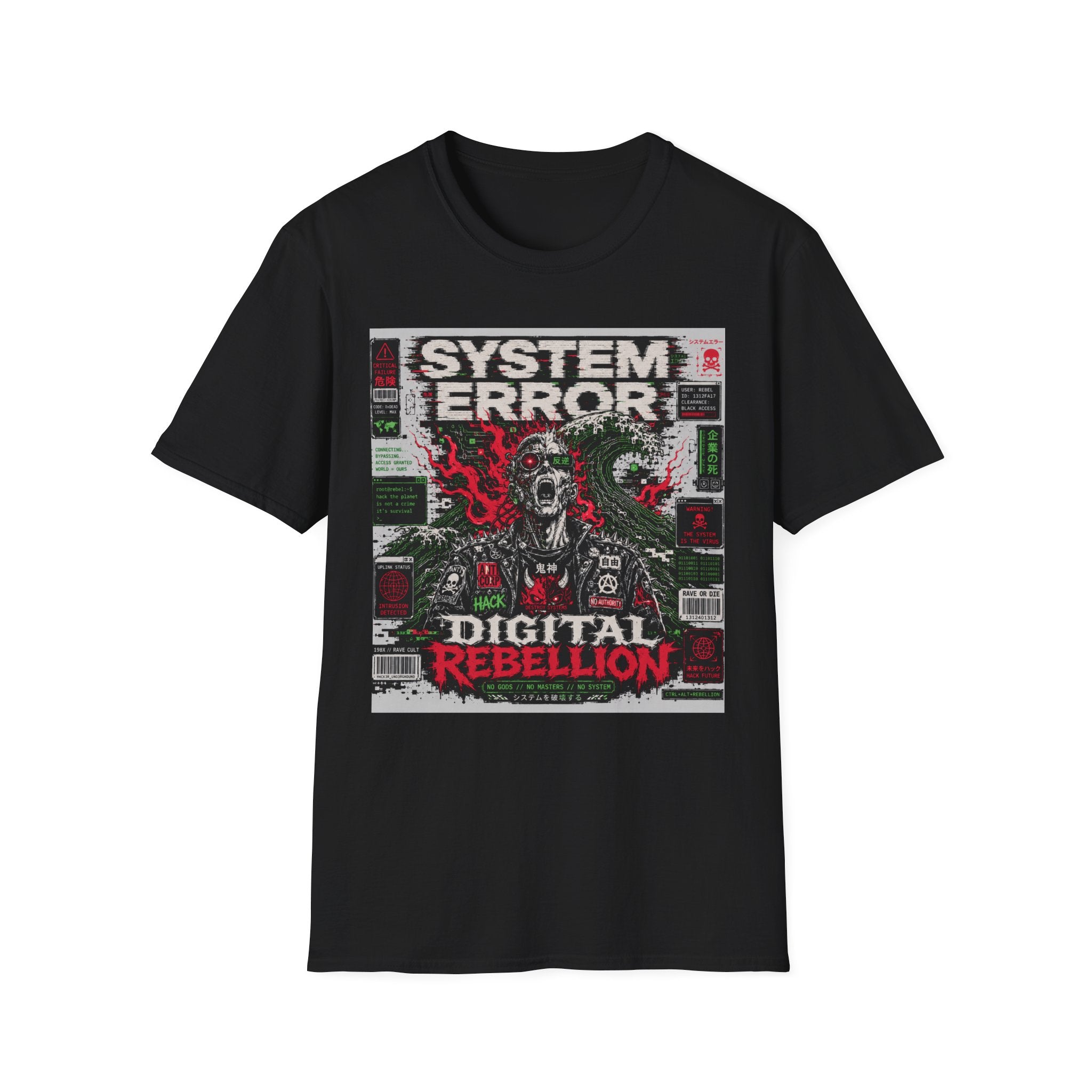 Digital rebellion in a glitch world T-Shirt