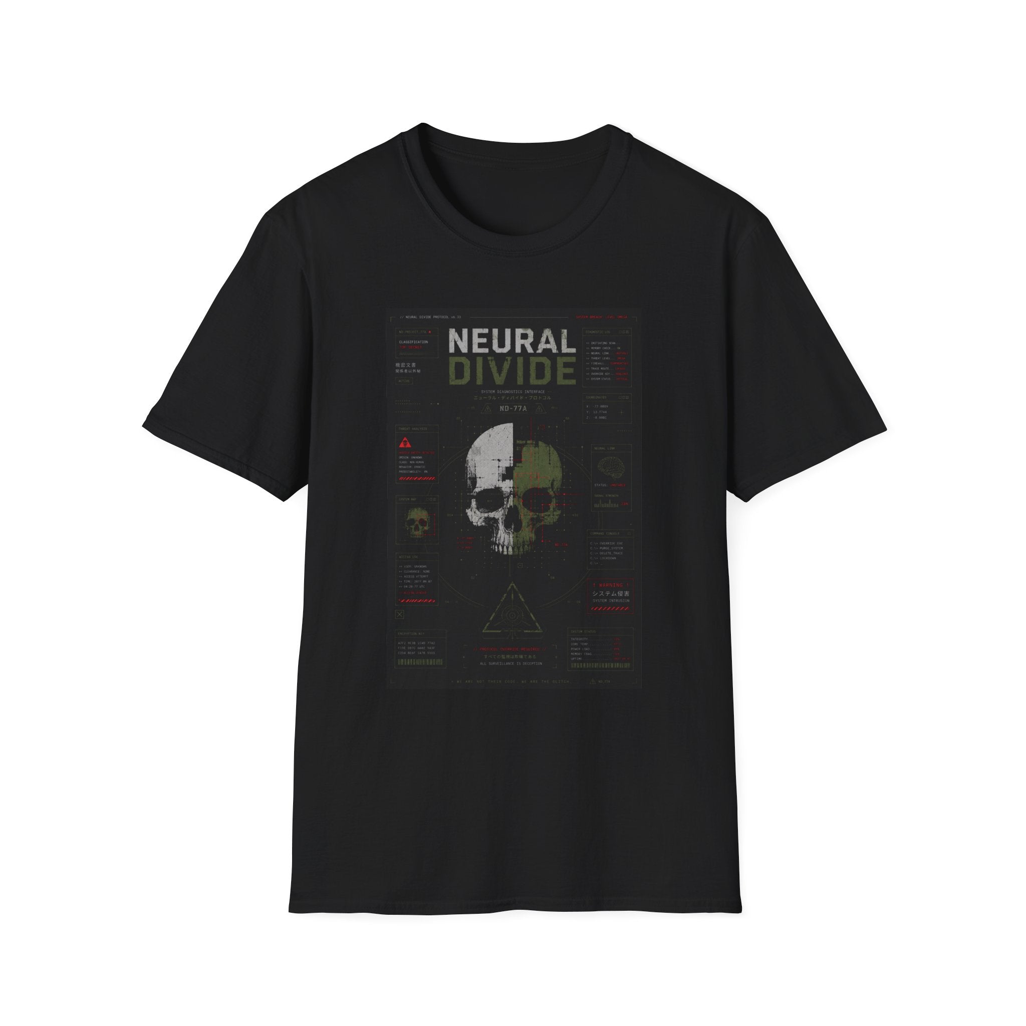 Neural divide protocol breach interface T-Shirt