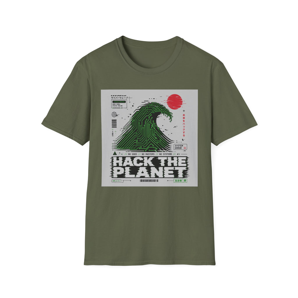 Cyberpunk wave with glitch elements T-Shirt