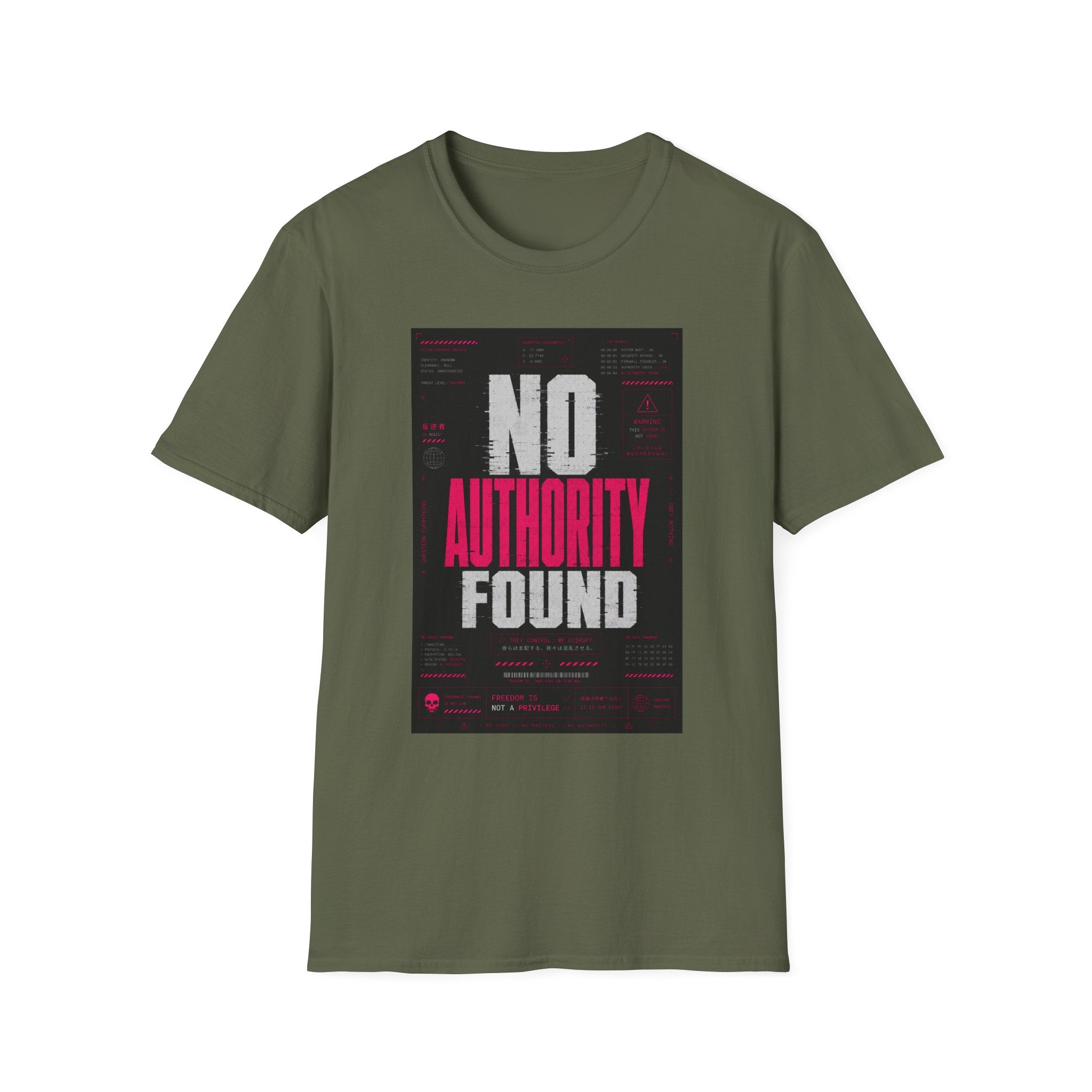 No authority found: system breach T-Shirt