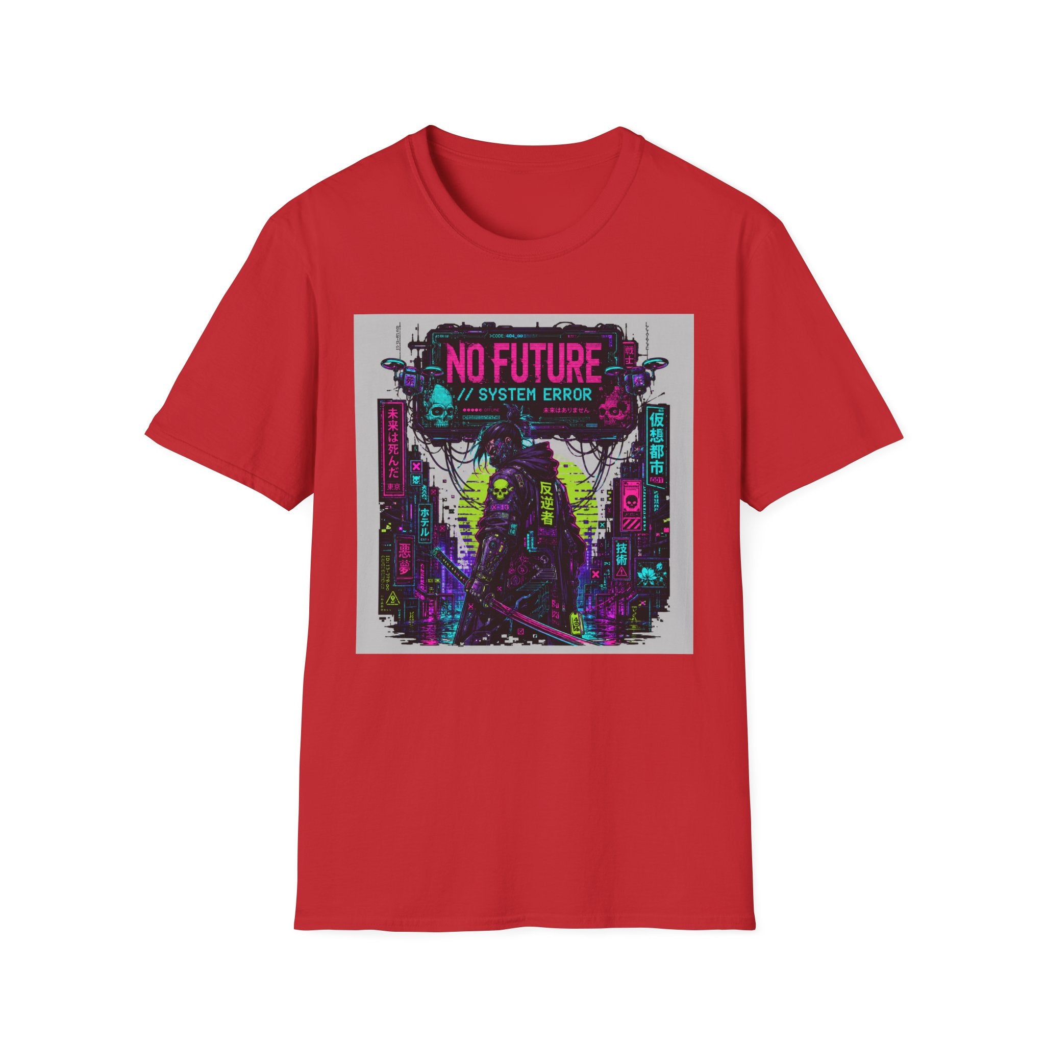 Neon warrior in a fragmented future T-Shirt