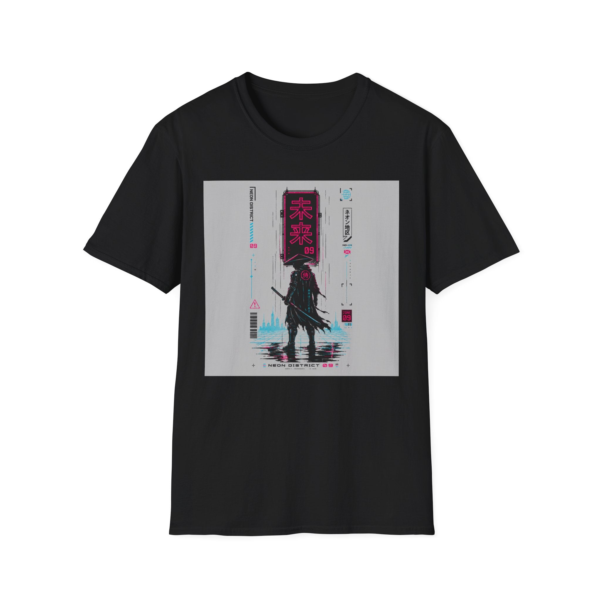 Cyber-samurai in neon district 09 T-Shirt