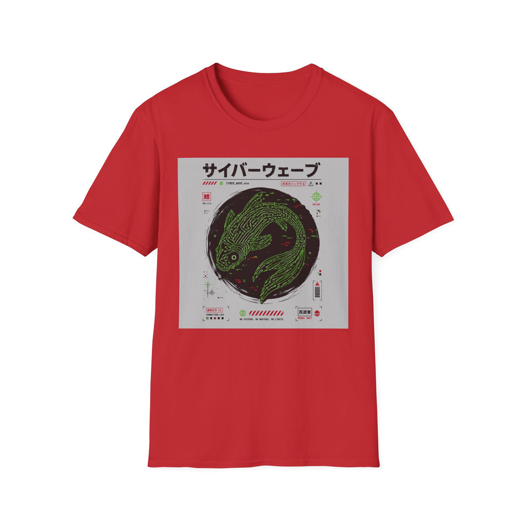 Cyberpunk koi and glitchy aesthetics T-Shirt