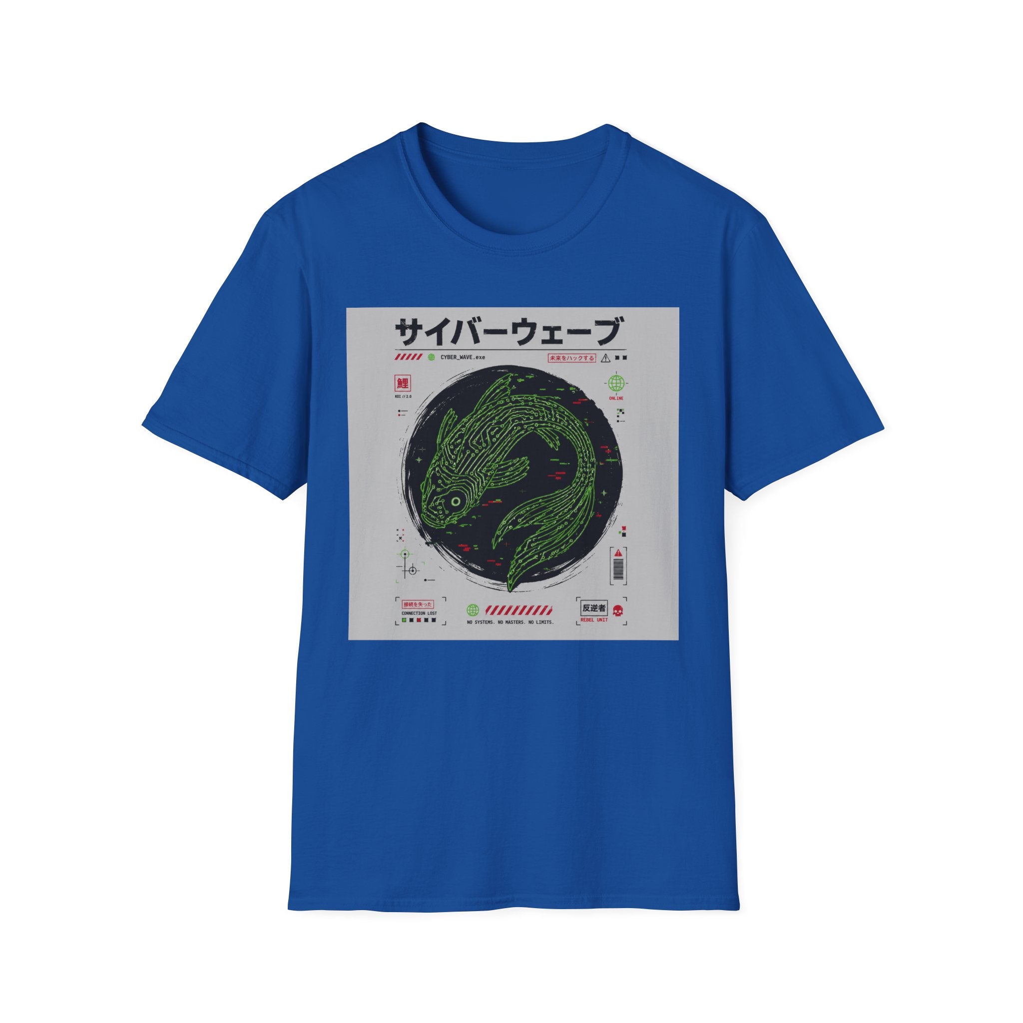 Cyberpunk koi and glitchy aesthetics T-Shirt