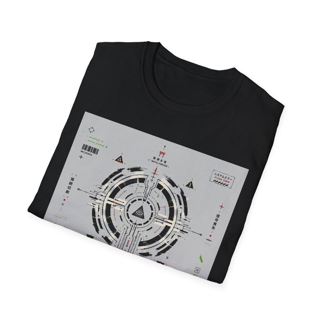 Futuristic ritual circuit interface design T-Shirt