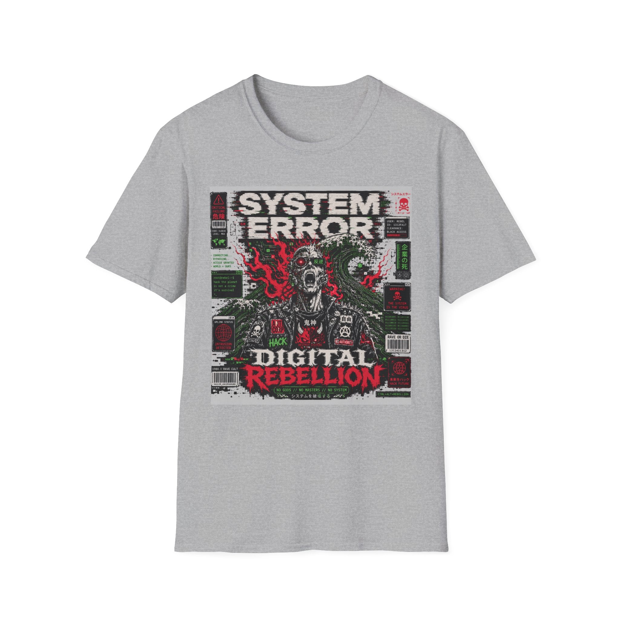 Digital rebellion in a glitch world T-Shirt