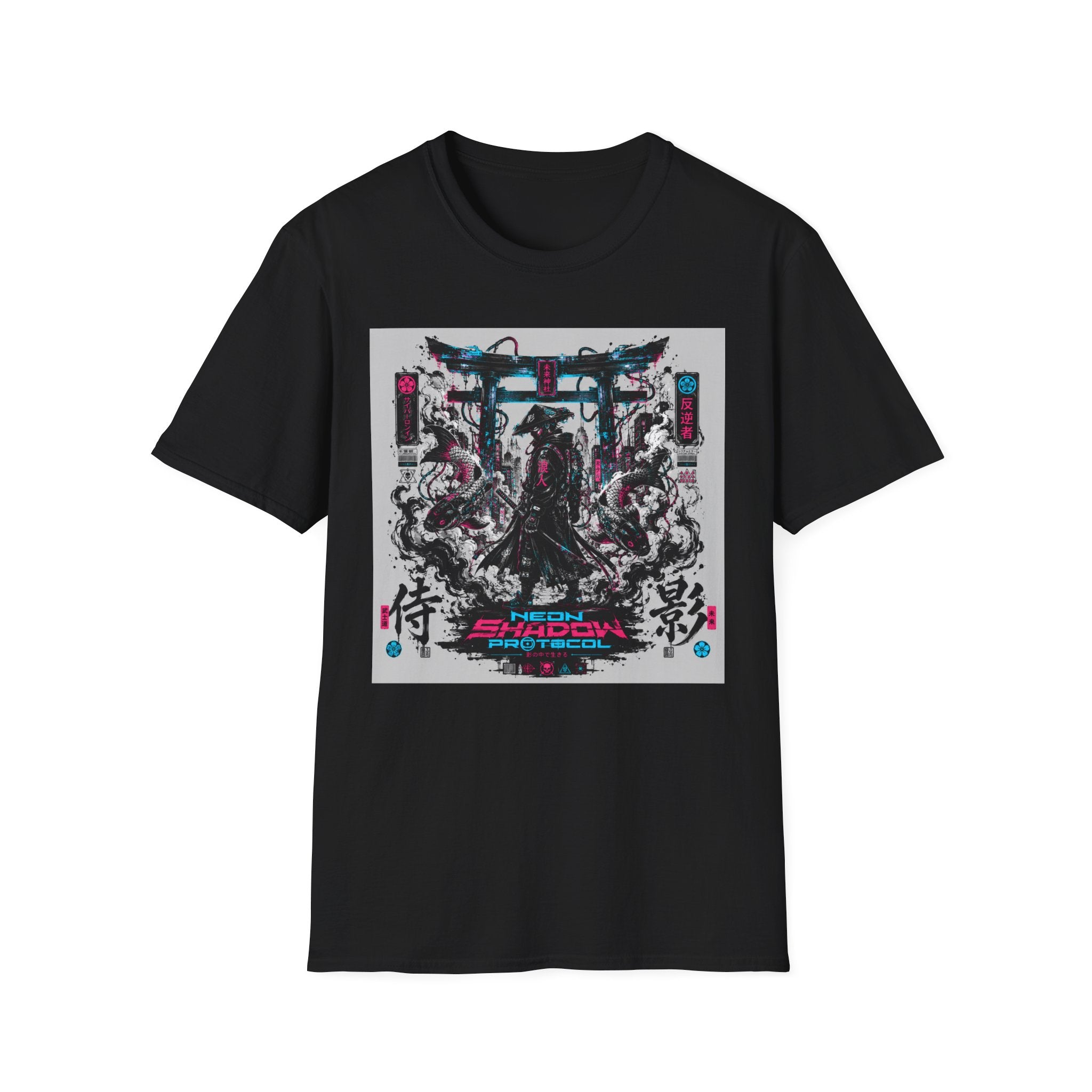 Neon ronin in a digital world T-Shirt