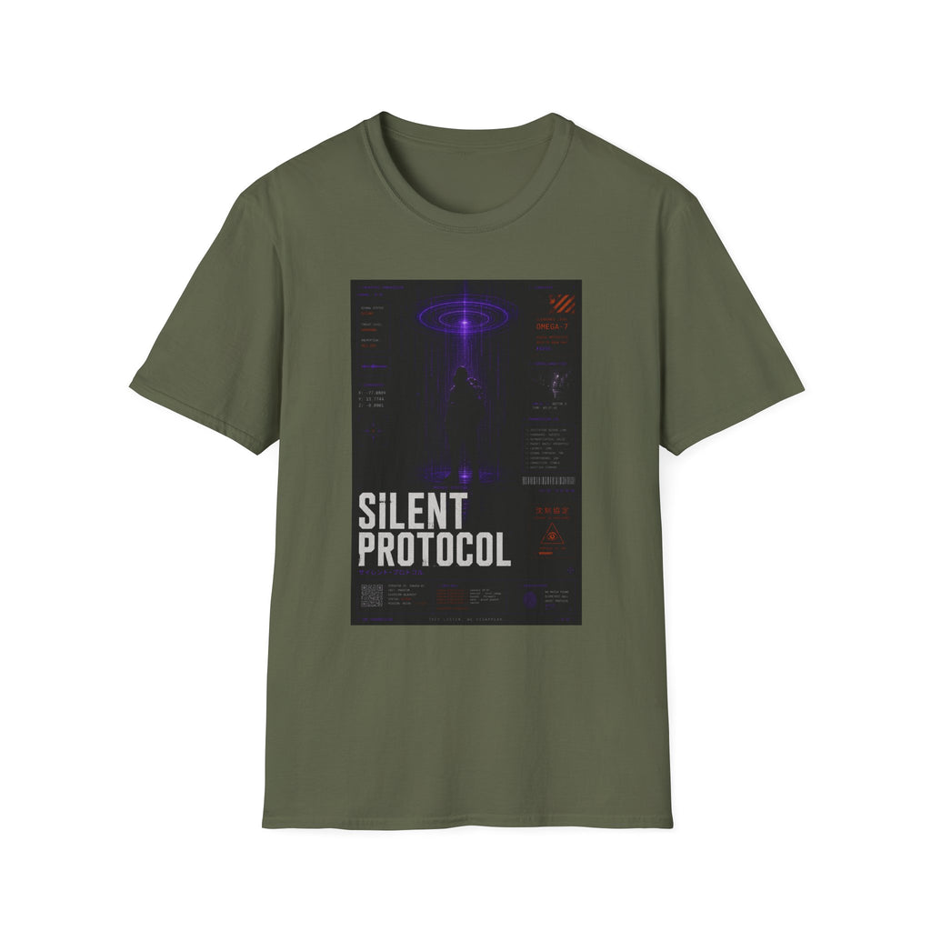 Silent protocol operative under surveillance beam T-Shirt