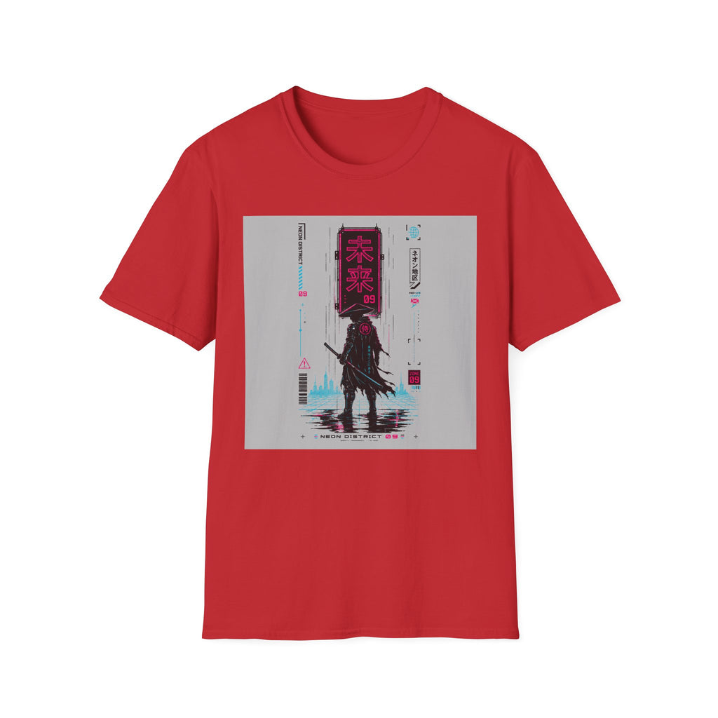 Cyber-samurai in neon district 09 T-Shirt