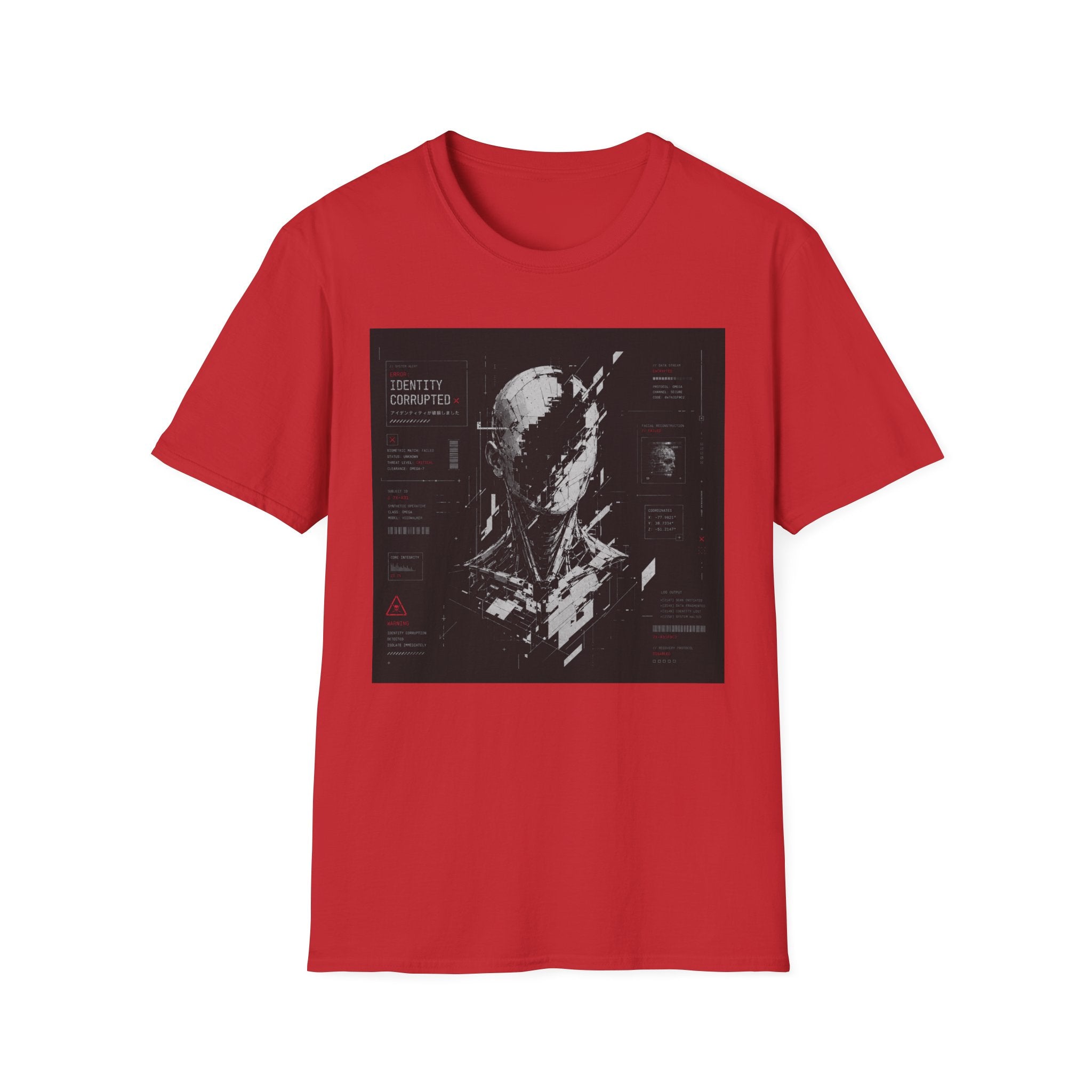 Corrupted identity in dystopian tech universe T-Shirt
