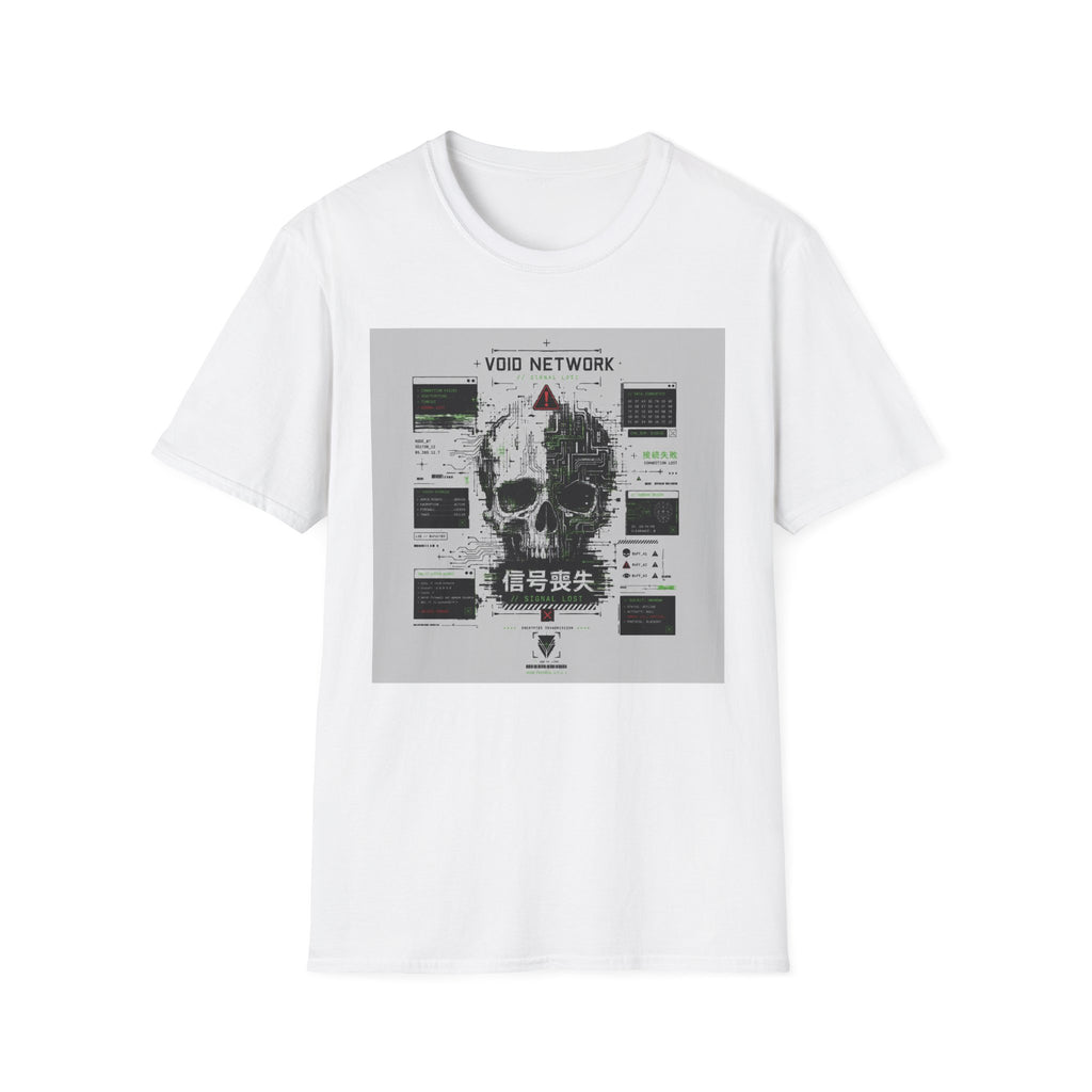 Glitched skull in the void network T-Shirt