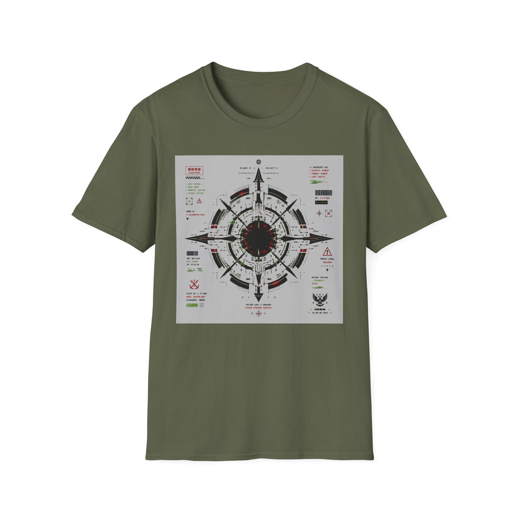 Futuristic military HUD schematic T-Shirt
