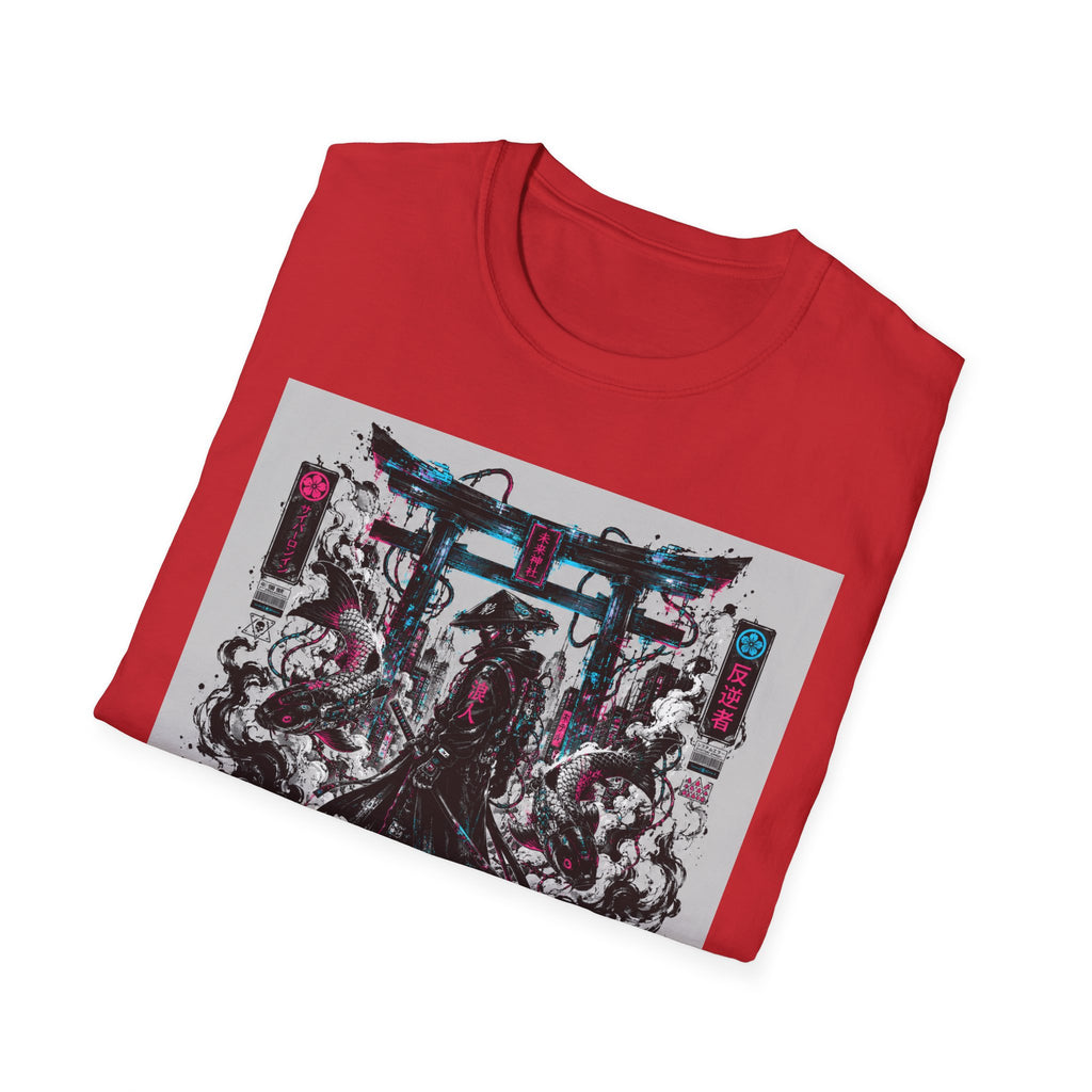 Neon ronin in a digital world T-Shirt