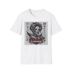 Glitched geisha cyborg in red and black T-Shirt