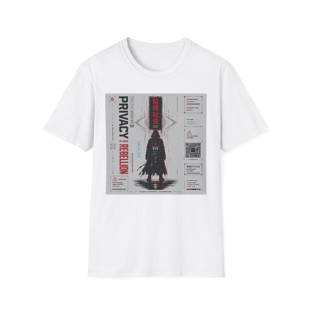 Surveillance society: Anonymous rebellion poster T-Shirt
