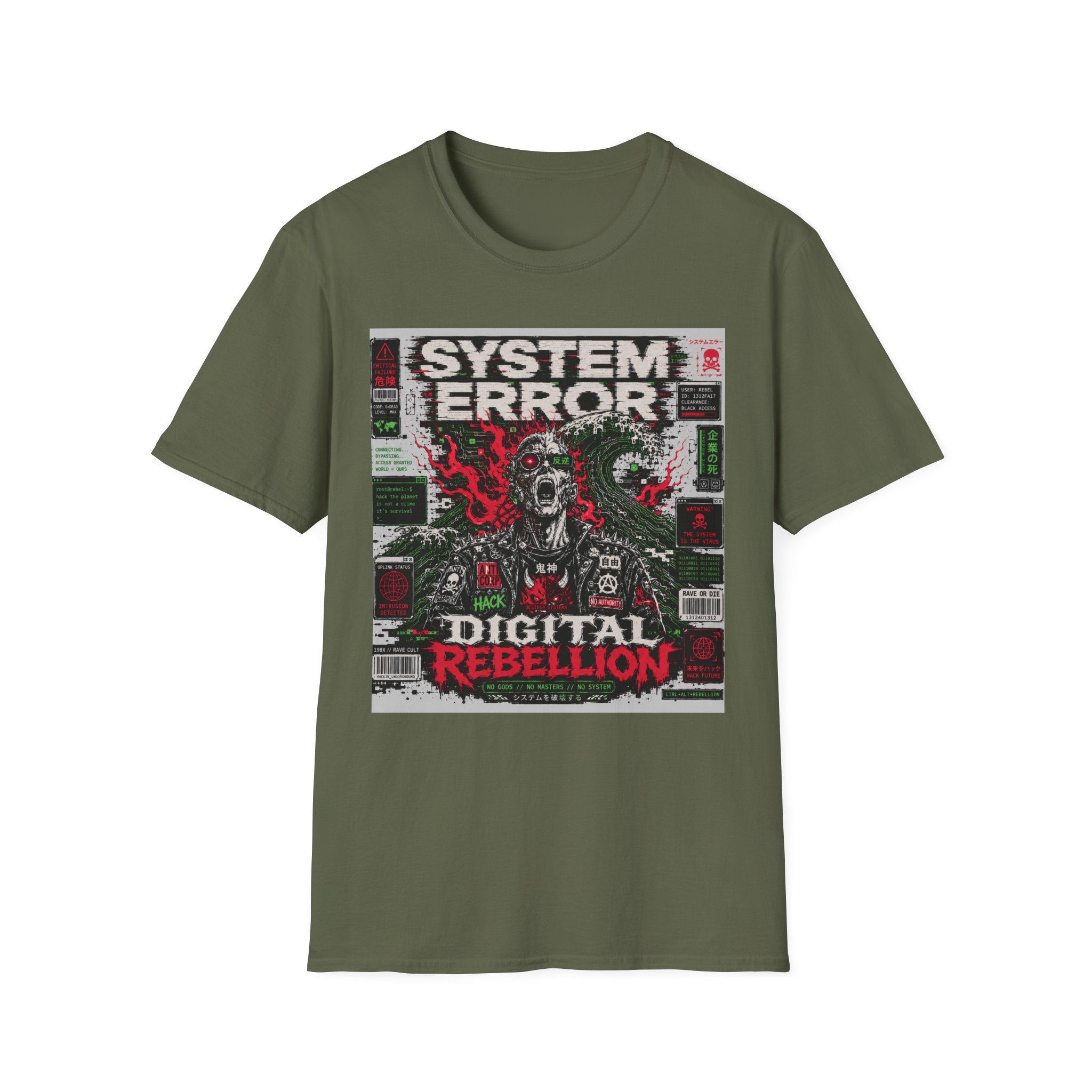 Digital rebellion in a glitch world T-Shirt