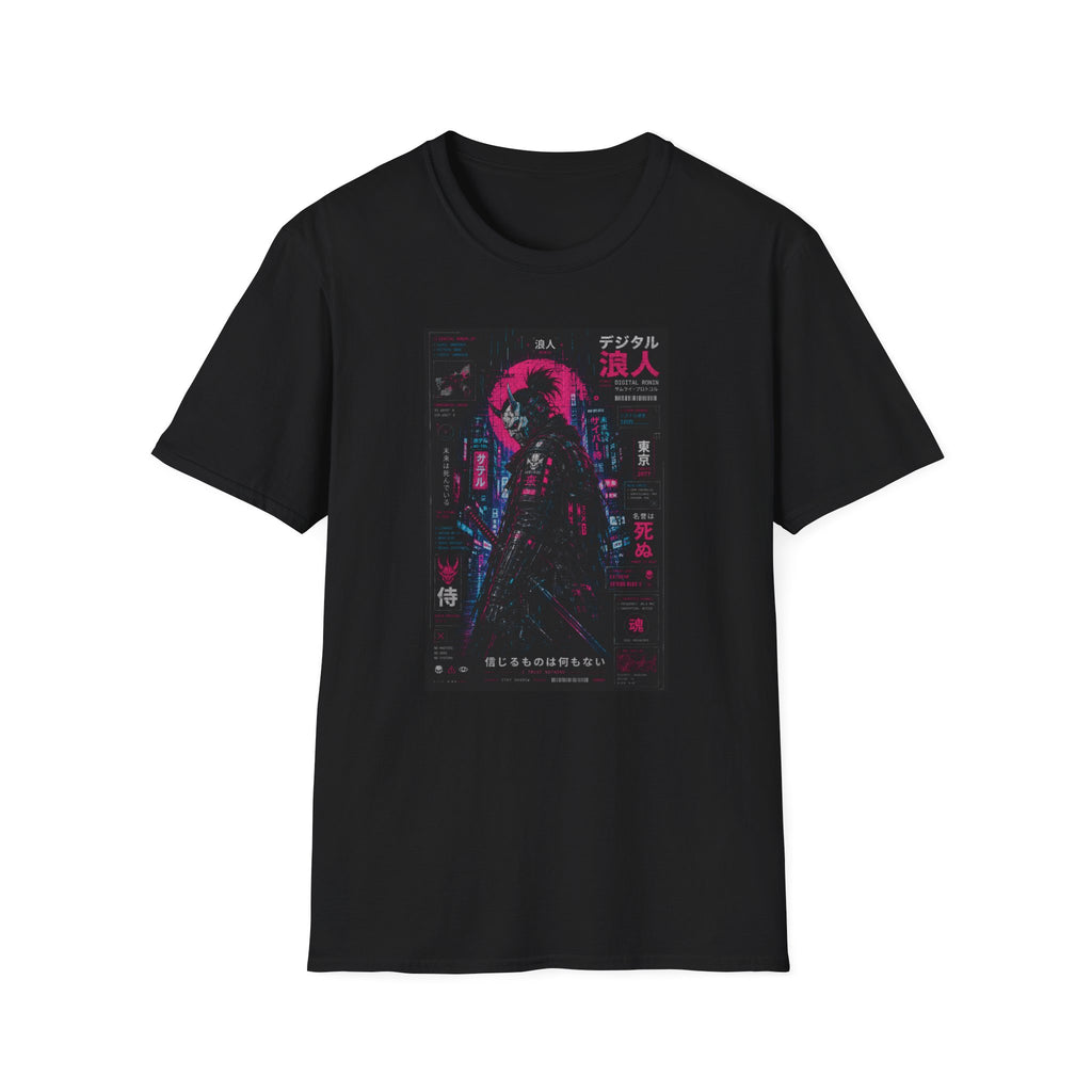 Digital ronin in neon Tokyo 2077 T-Shirt