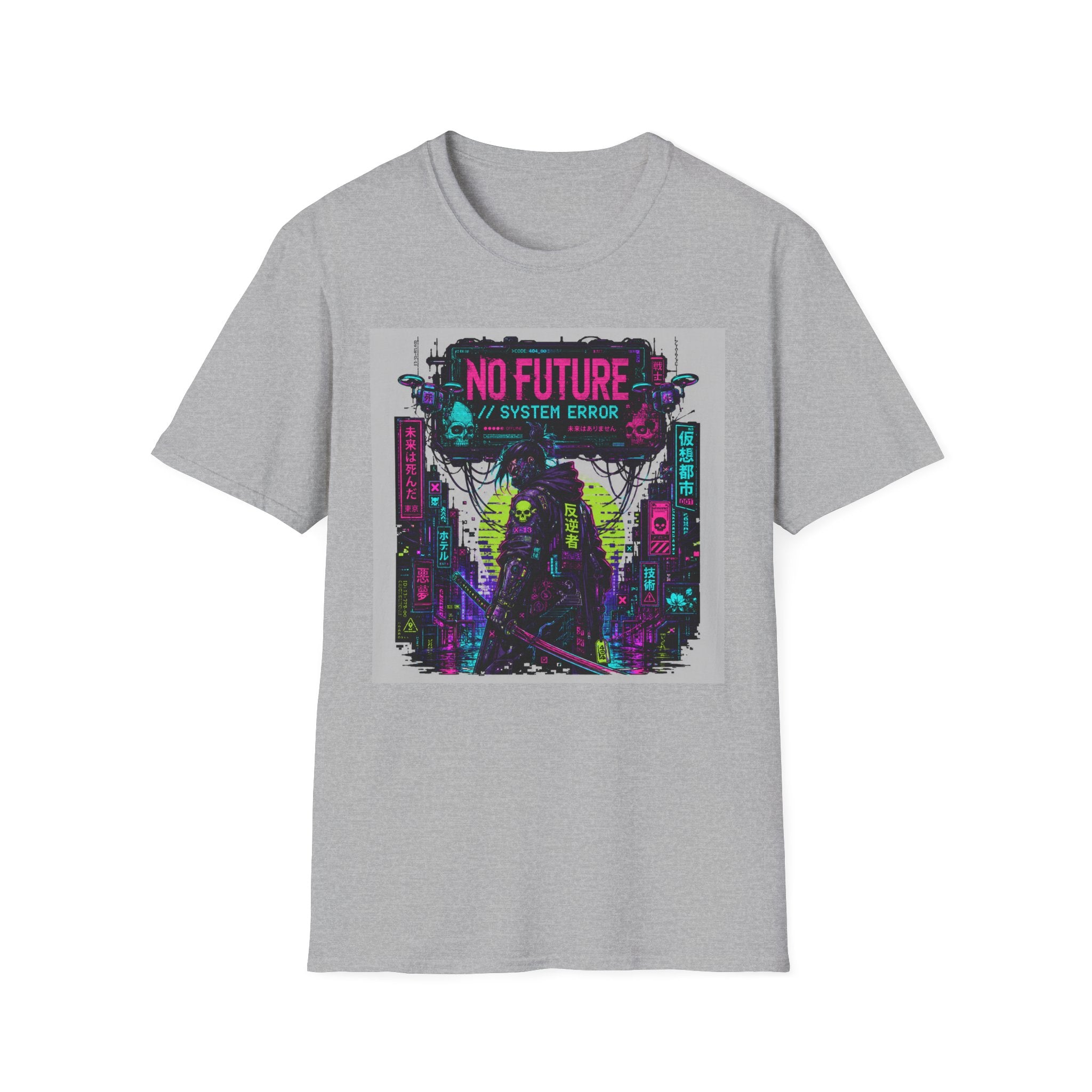 Neon warrior in a fragmented future T-Shirt