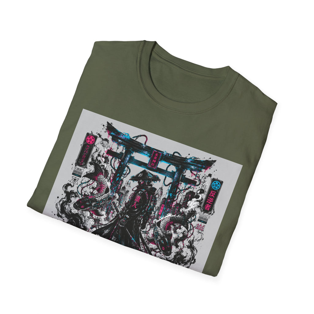 Neon ronin in a digital world T-Shirt