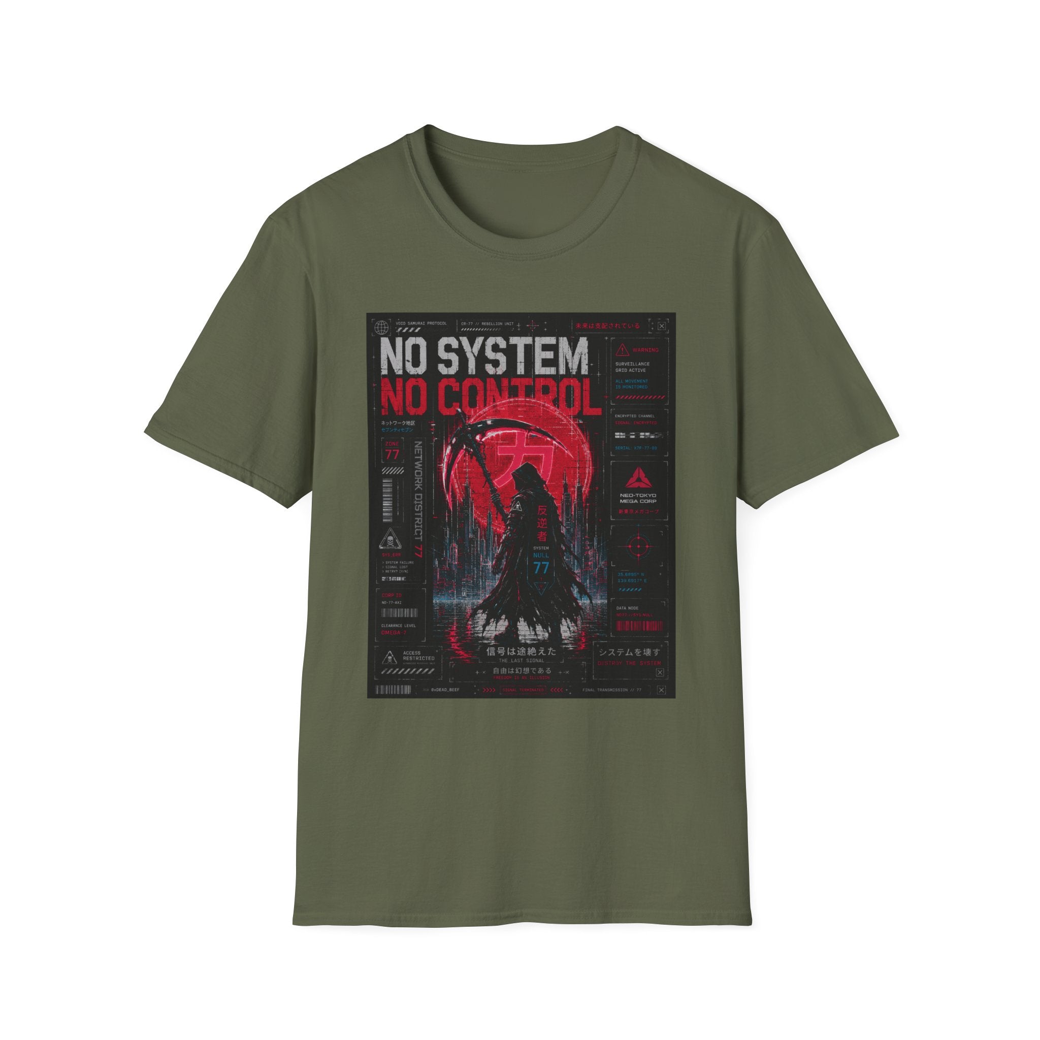 Rebel samurai in a dystopian world T-Shirt