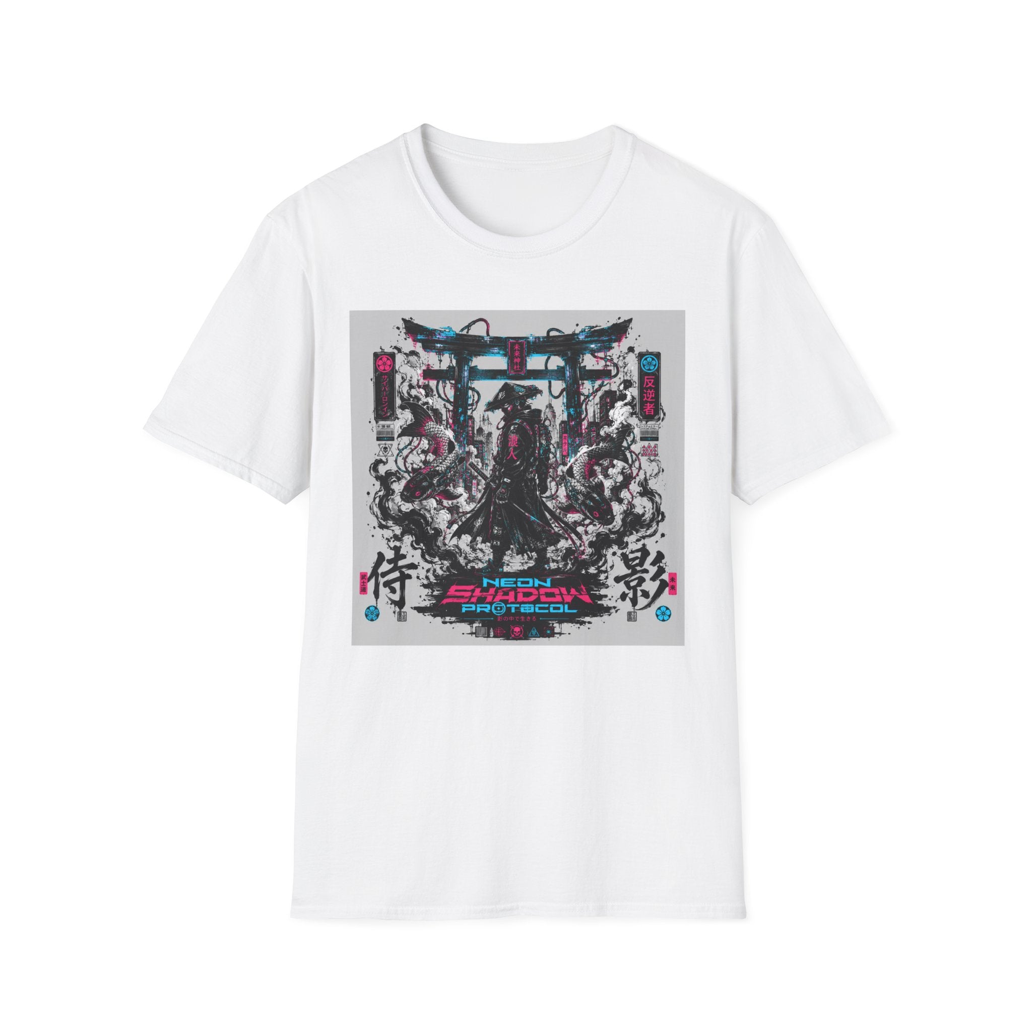 Neon ronin in a digital world T-Shirt