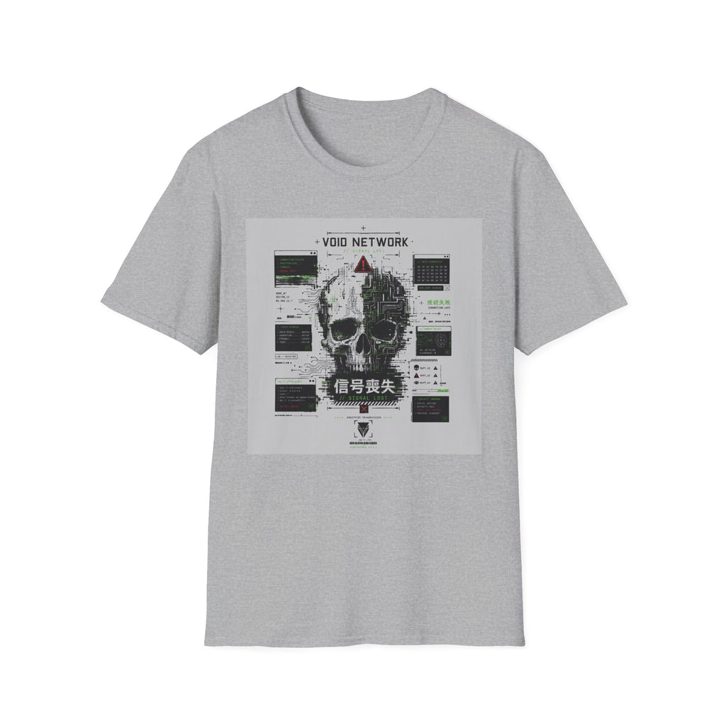 Glitched skull in the void network T-Shirt
