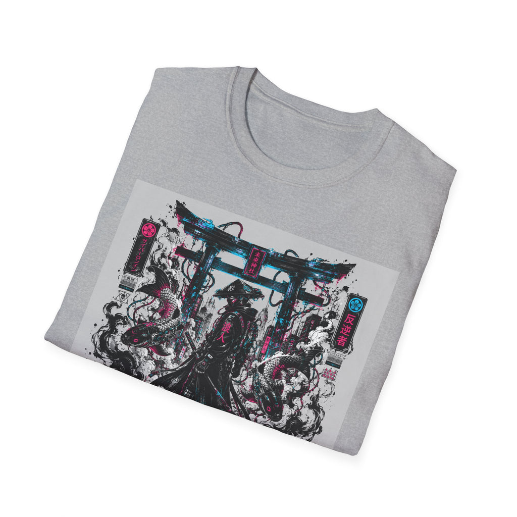Neon ronin in a digital world T-Shirt