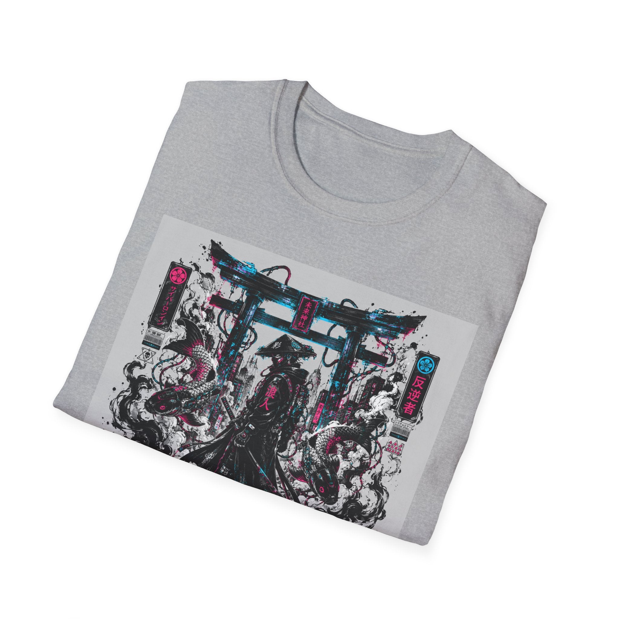 Neon ronin in a digital world T-Shirt