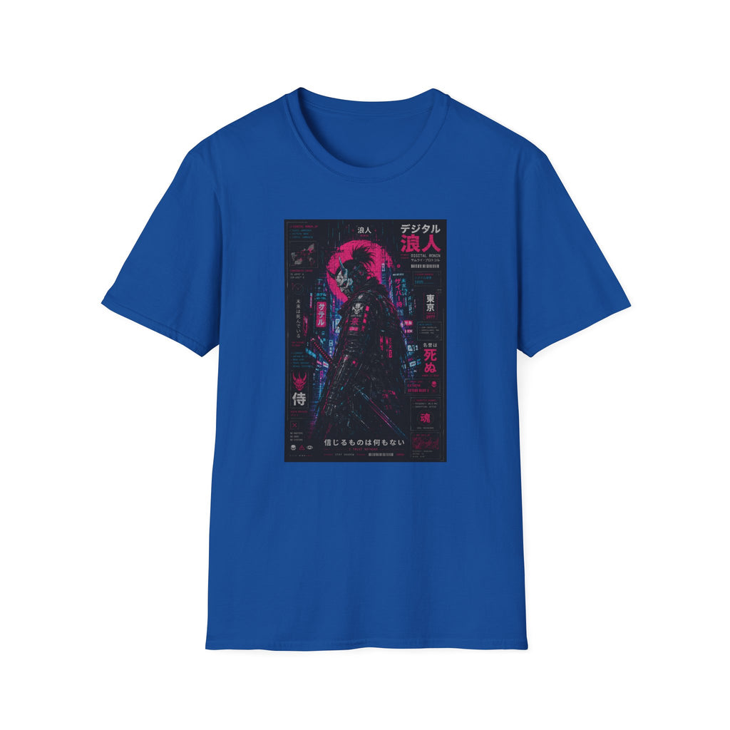 Digital ronin in neon Tokyo 2077 T-Shirt